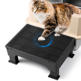Bartuke adjustable cat litter box step ramp with base for kittens