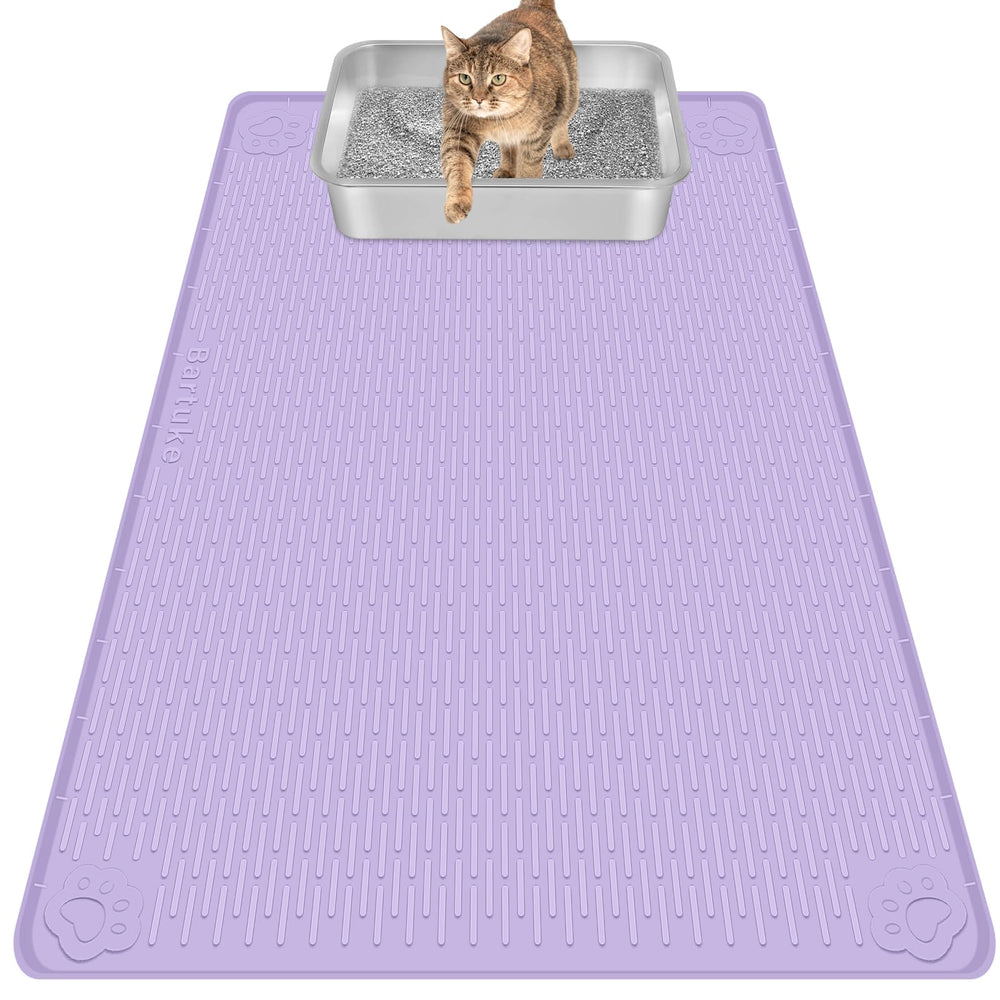 Bartuke cat litter mat 40x28 captures litter and protects floors