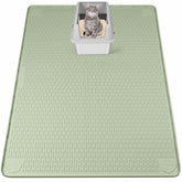 Bartuke XXL cat litter mat covers a wide area to reduce scatter.