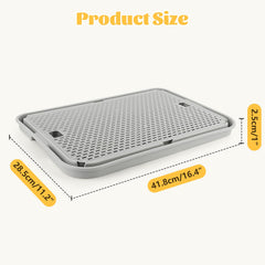 Bartuke Cat Litter Step mesh lid design for easy litter recovery