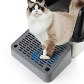 Bartuke Litter Box Step filter design traps litter on paws for a cleaner floor.