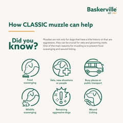 Baskerville muzzle nose pad detail for enhanced comfort