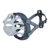 Baskerville INVISA transparent basket muzzle for clear expression reading.
