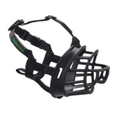 Baskerville Ultra Muzzle patent design on a large dog for safe wear
