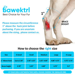 Bawektrl dog hock brace with metal strips providing structured support
