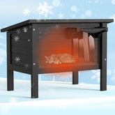 bbgroundgrm Weatherproof Outdoor Cat House front view with integrated insulation and wind protection.