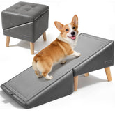 BBtang 16-inch dog stairs side view for gentle incline and easy access