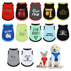 BBTO dog shirts 12 styles back graphics for playful look