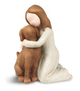 BC BINGO CASTLE Dog Angel Figurine front view, a keepsake for beloved pet memories.