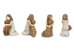 BC BINGO CASTLE Dog Angel Figurine with gift box, ready for heartfelt remembrance.