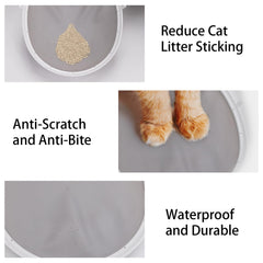 BCHARYA litter mat showcases bite-resistant silicone for busy cats.