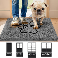 Bcoimo anti-slip dog entry mat stays steady on indoor floors.