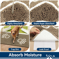 Bcoimo machine-washable dog mat for quick, simple cleaning