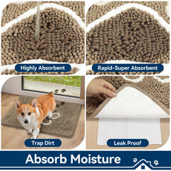 Bcoimo washable mat being machine washed for easy cleaning