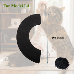 Beacozofu LR4 carbon filter pack extends litter life by reducing odors.