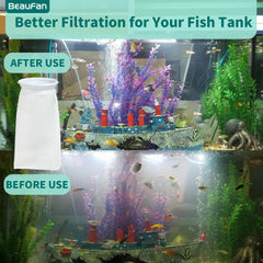 Beaufan 20 pack felt filter socks ready for saltwater aquarium filtration