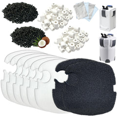 Beaufan aquarium filter media kit close-up shows complete replacement set for clean water.