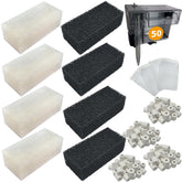 Beaufan four-set ceramic rings for AquaClear 50/200 improve filtration and water clarity