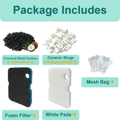 Beaufan white floss pad traps particulates for clearer water