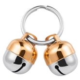 Beau's Bells close-up top view shows a loud copper bell for pets, heard up to 50 yards.