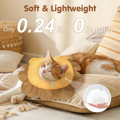BEAUTYZOO Cat Cone Collar Soft in use prevents licking during rest