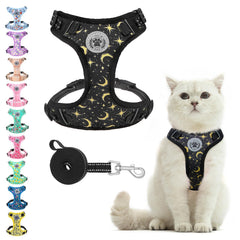 Beautyzoo cat harness overhead design eases wearing for calm cats
