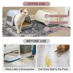 BEAUTYZOO Soft velvet surface cushions paws while trapping litter