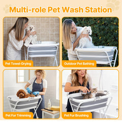 BEBEROAD PETS compact bath tub for small dogs and cats