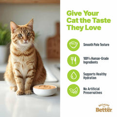 Because It's Better Pate pouch close-up highlighting convenient single-serve portions.