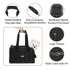 Becivi small pet carrier with anti-collapse base for stability
