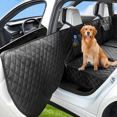 BeComfee dog seat cover back-seat extender for extra space on road trips.
