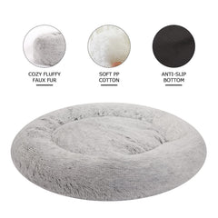 Bedfolks XL dog bed neck-support rim enhances comfort during rest.