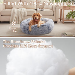 BedStill 36-inch Donut Bed provides support for large dogs up to 80 lbs.