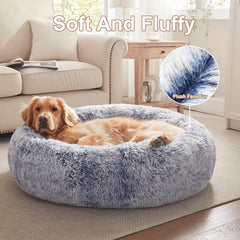 BedStill Donut Bed features anti-slip durable base to prevent shifting on slick floors.