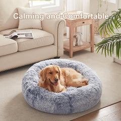 BedStill Donut Dog Bed removable cover enables easy washing after adventures.