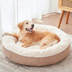 BedStill donut dog bed top view highlights plush interior for large dogs