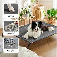 Bedsure 8-inch raised cooling cot keeps pets comfortable outdoors