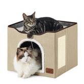 Bedsure large cat cave interior for private cozy sleep.