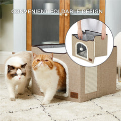 Bedsure top platform for lounging and window watching.