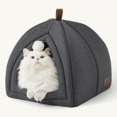 Bedsure cat beds 2in1 tent cushion offers plush sanctuary for restful naps.