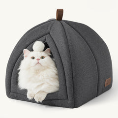 Bedsure cat beds 2in1 tent cushion offers plush sanctuary for restful naps.