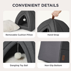 Bedsure cat beds foldable design enables easy storage and transport.