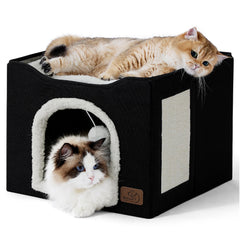 Bedsure cat cave with enclosed space for private lounging and napping