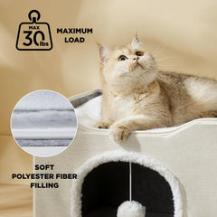 Bedsure cat bed bottom compartment creates private space for restful lounging