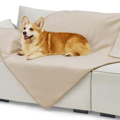 Bedsure cat blanket with waterproof membrane protecting furniture from spills