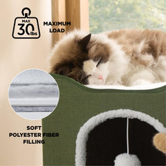 Bedsure top platform provides a window-view lounging space for cats.
