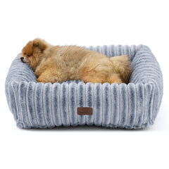 Bedsure ComfyFleece dog bed front view showing cozy rest for small dogs