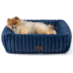 Bedsure ComfyFleece dog bed top view, inviting resting space for pets.