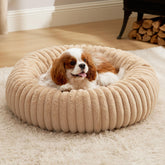 Bedsure ComfyFleece Donut Bed soft fabric texture for cozy lounging