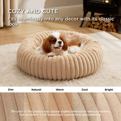 Bedsure ComfyFleece Donut Bed removable cover for easy machine washing
